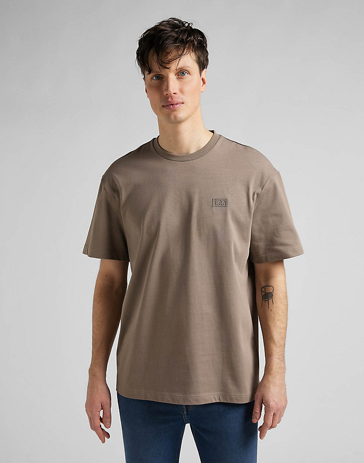 Core Loose Tee in Mid Stone main view