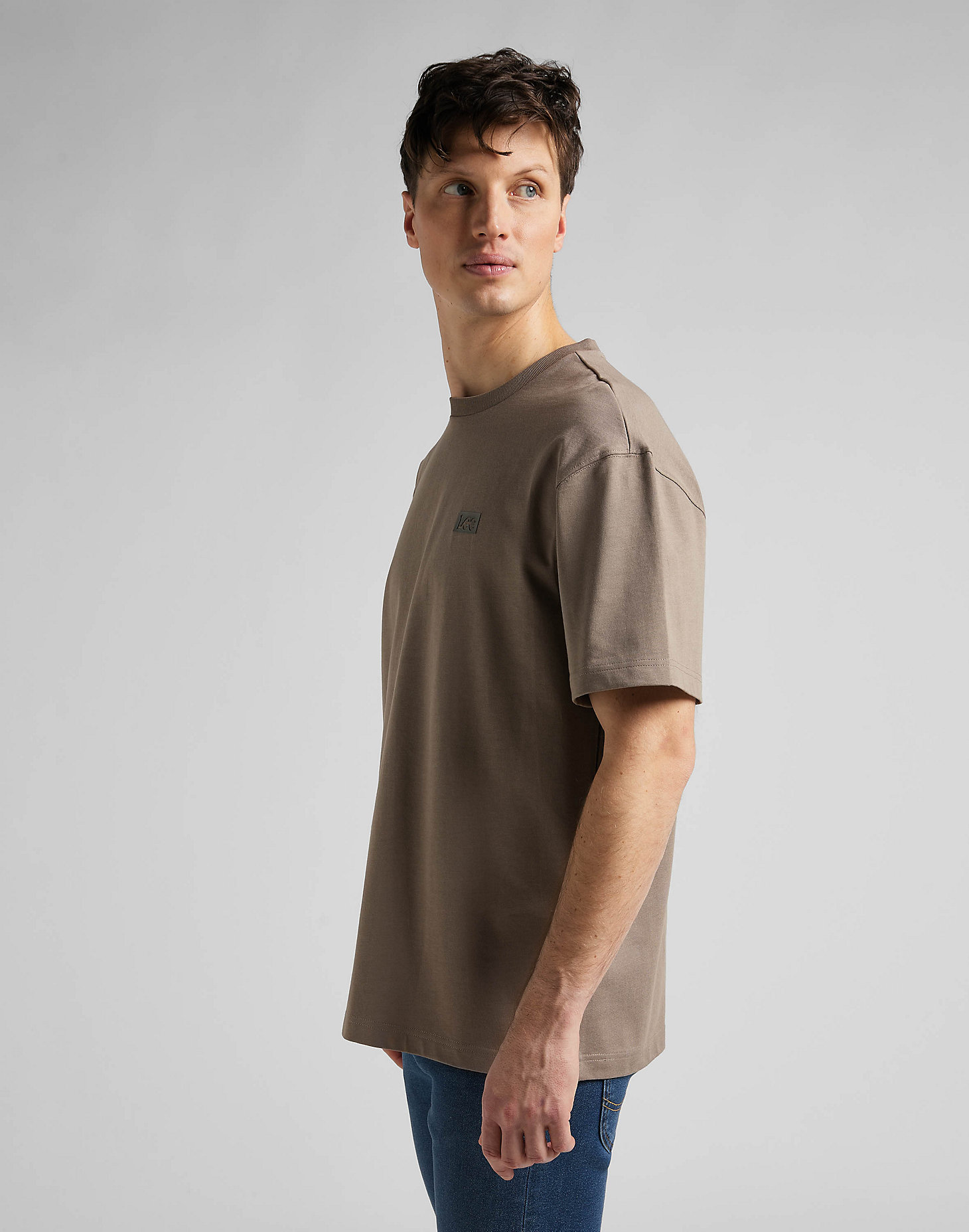 Core Loose Tee in Mid Stone alternative view 3