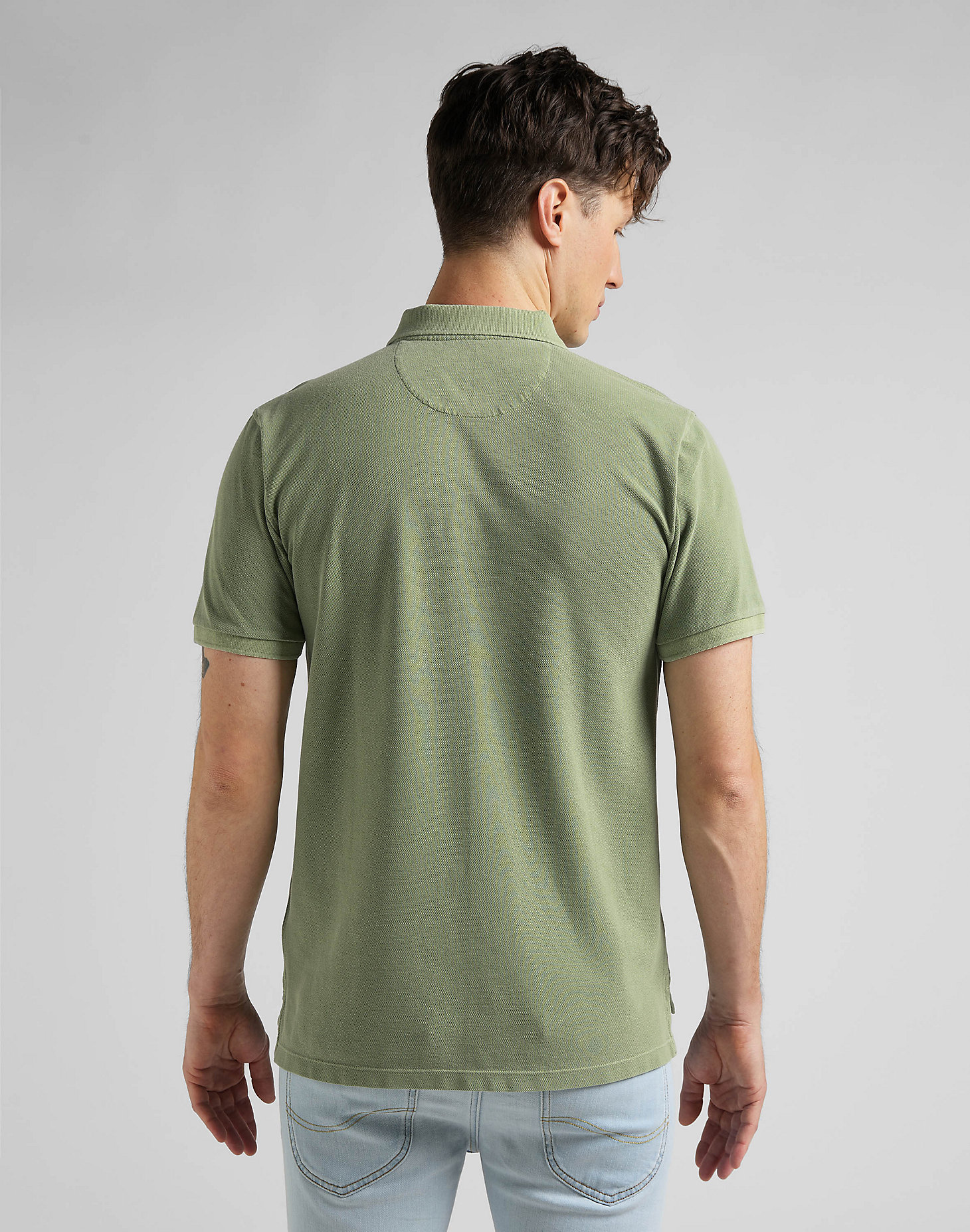 Natural Dye Polo in Brindle Green alternative view 1
