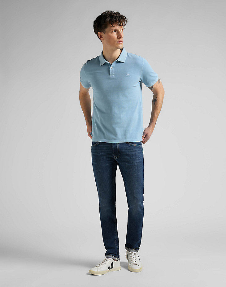 Natural Dye Polo in Ice Blue alternative view 2