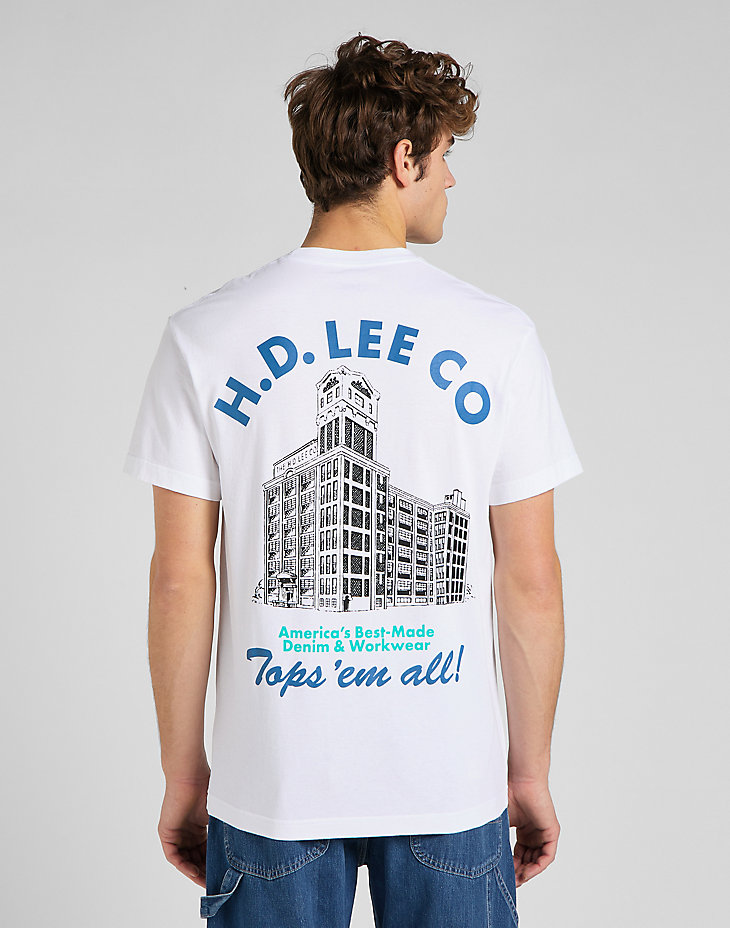 Lee Jeans Tee in Bright White alternative view 3