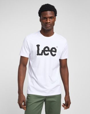 Wobbly Logo Tee | Men - T-Shirts | White | Lee | Ireland