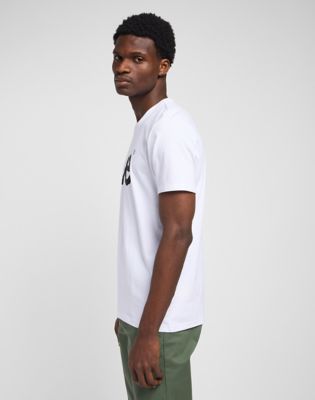 Wobbly Logo Tee in White alternative view 3