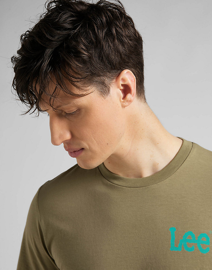 Wobbly Logo Tee in Brindle Green alternative view 4