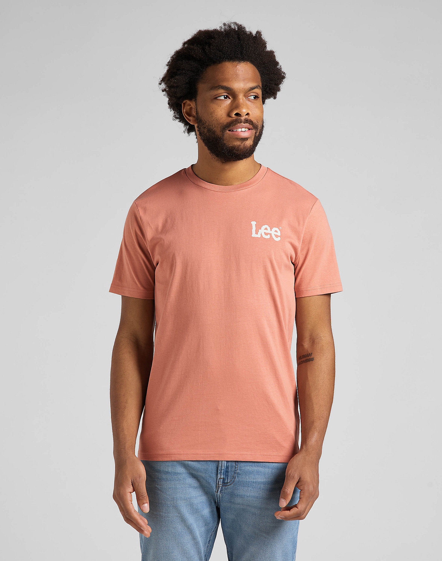 Wobbly Logo Tee in Rust main view