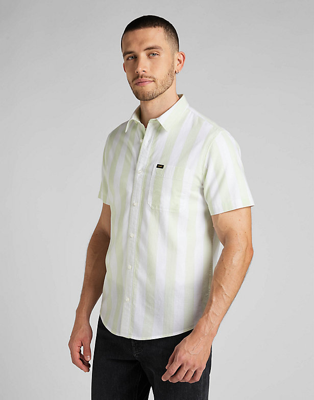 Short Sleeve Leesure Shirt in Canary Green