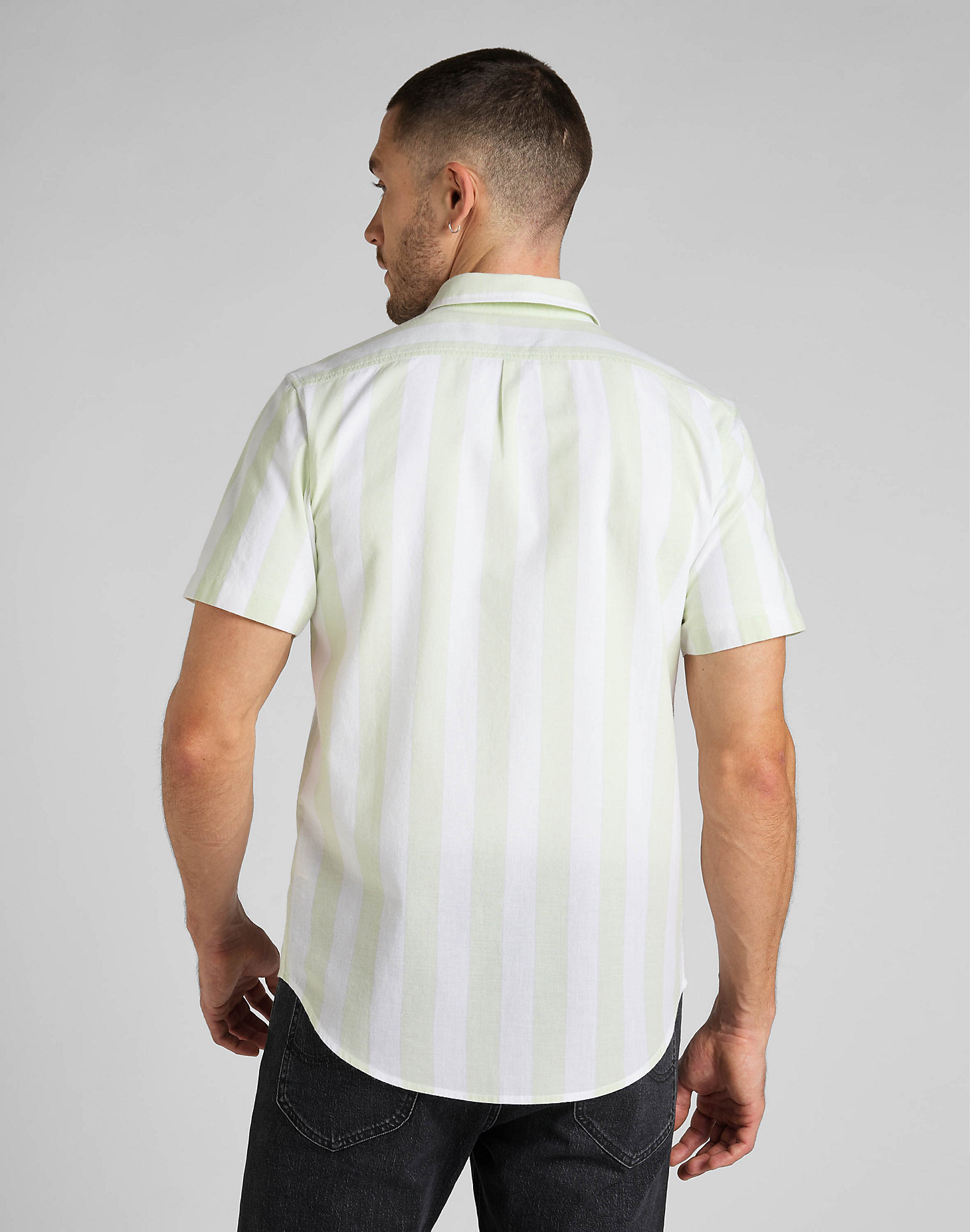 Short Sleeve Leesure Shirt in Canary Green alternative view 1