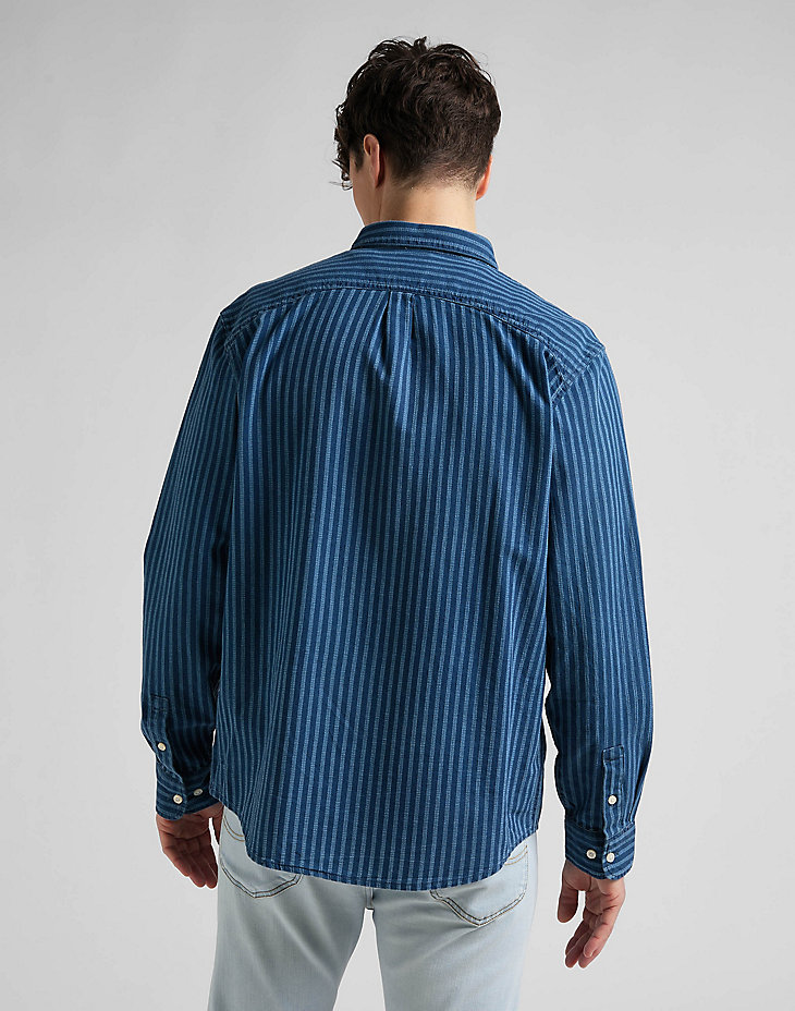 Riveted Shirt in Indigo Stripe alternative view