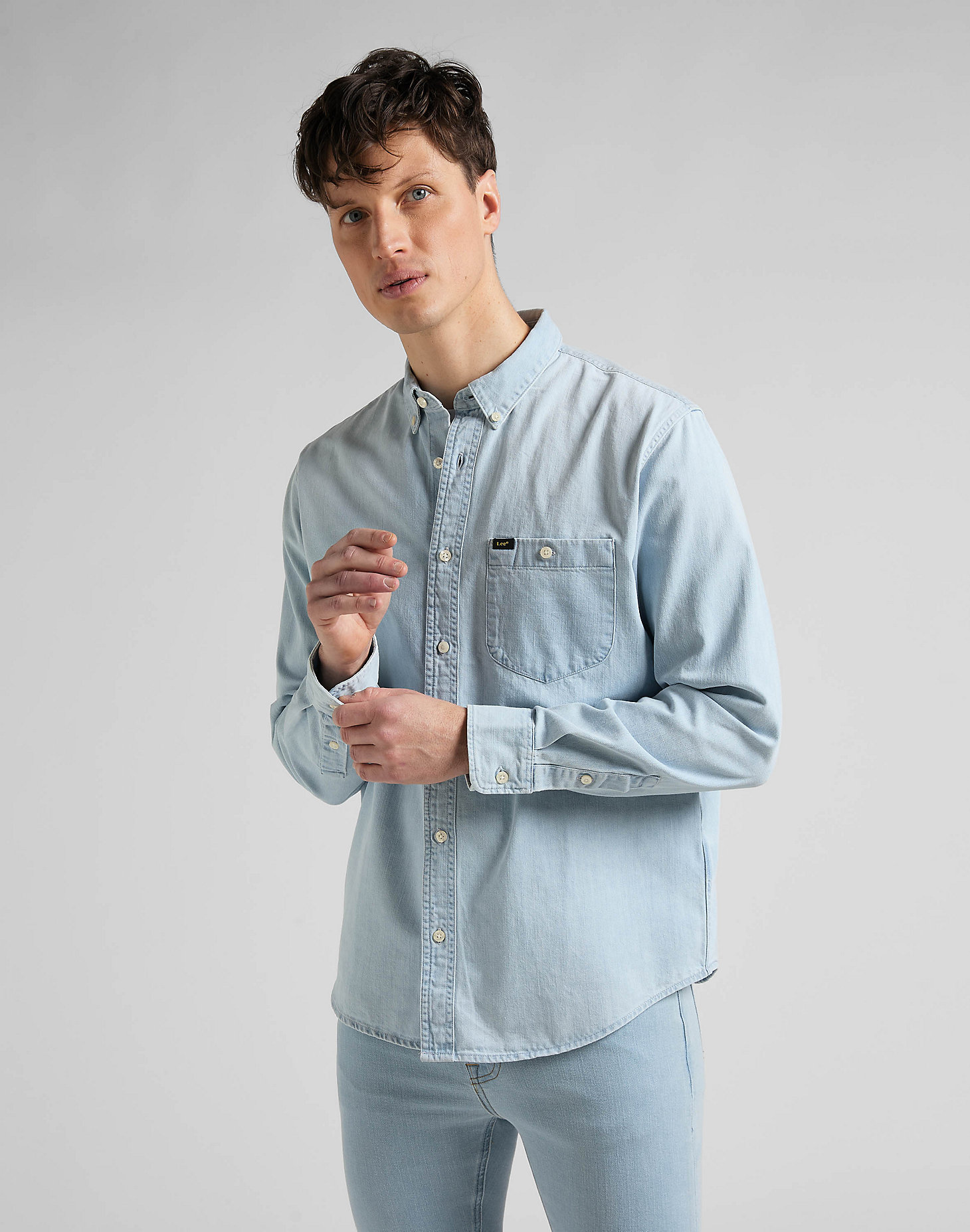 Riveted Shirt in Ice Blue main view