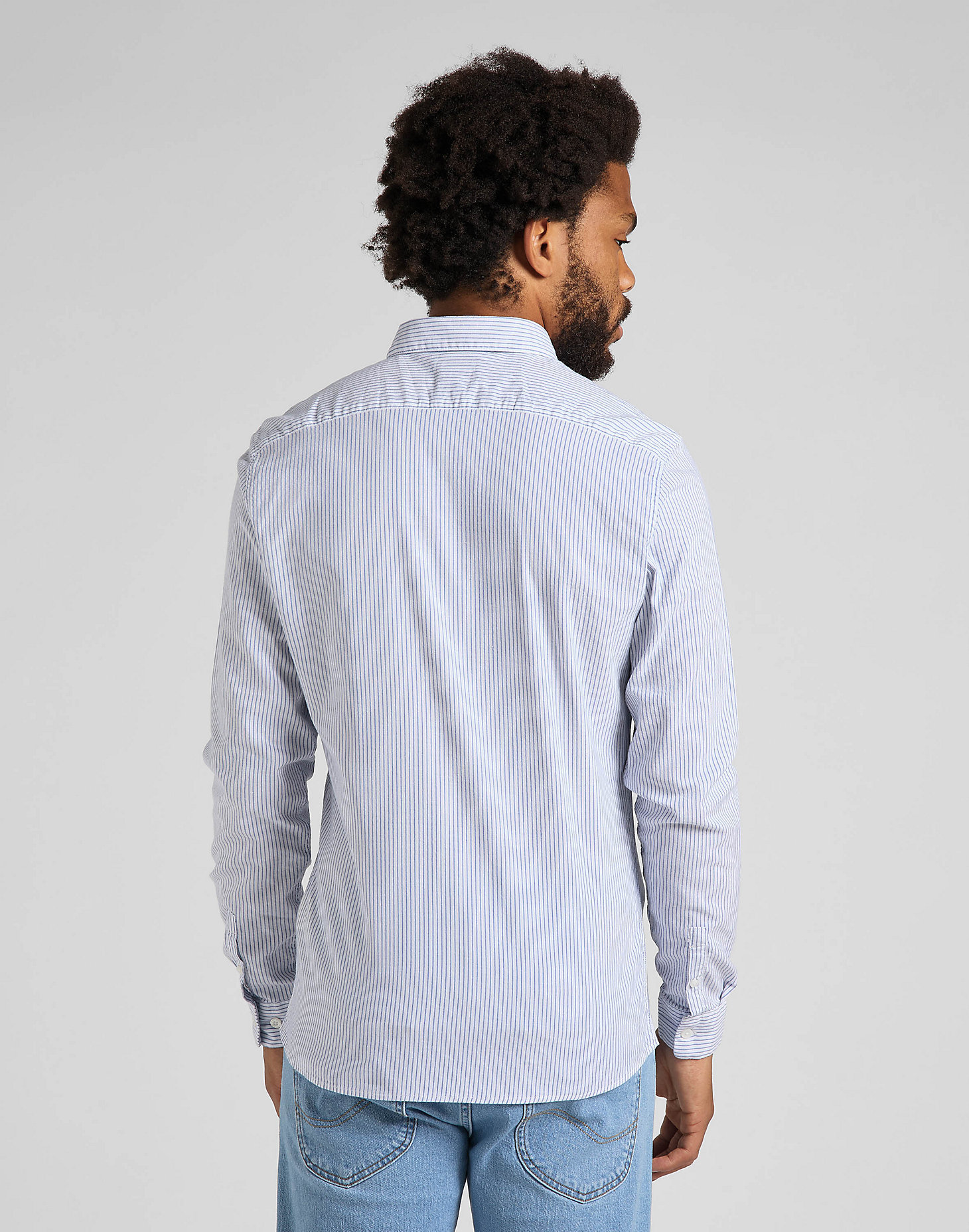 Slim Button Down Shirt in Bright White alternative view 1