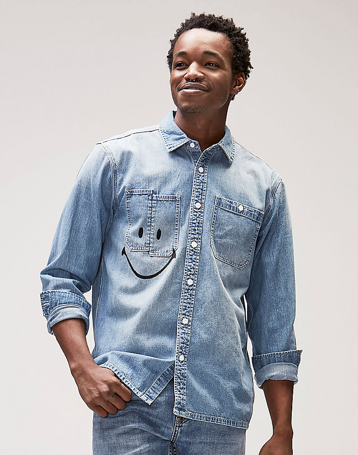 Men's Lee® X Smiley® Shirt in Light Shade main view