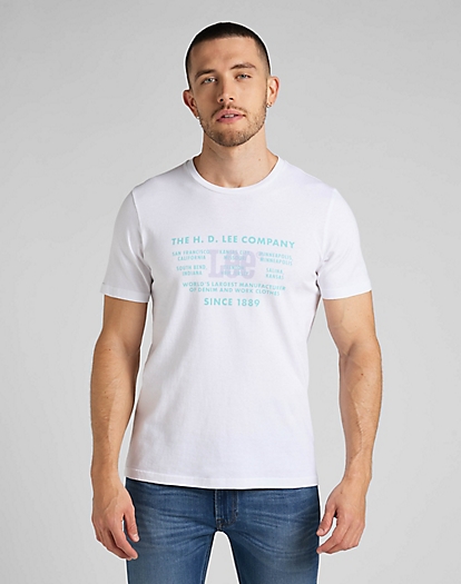 lee.com | Short Sleeve Painter Tee in Bright White