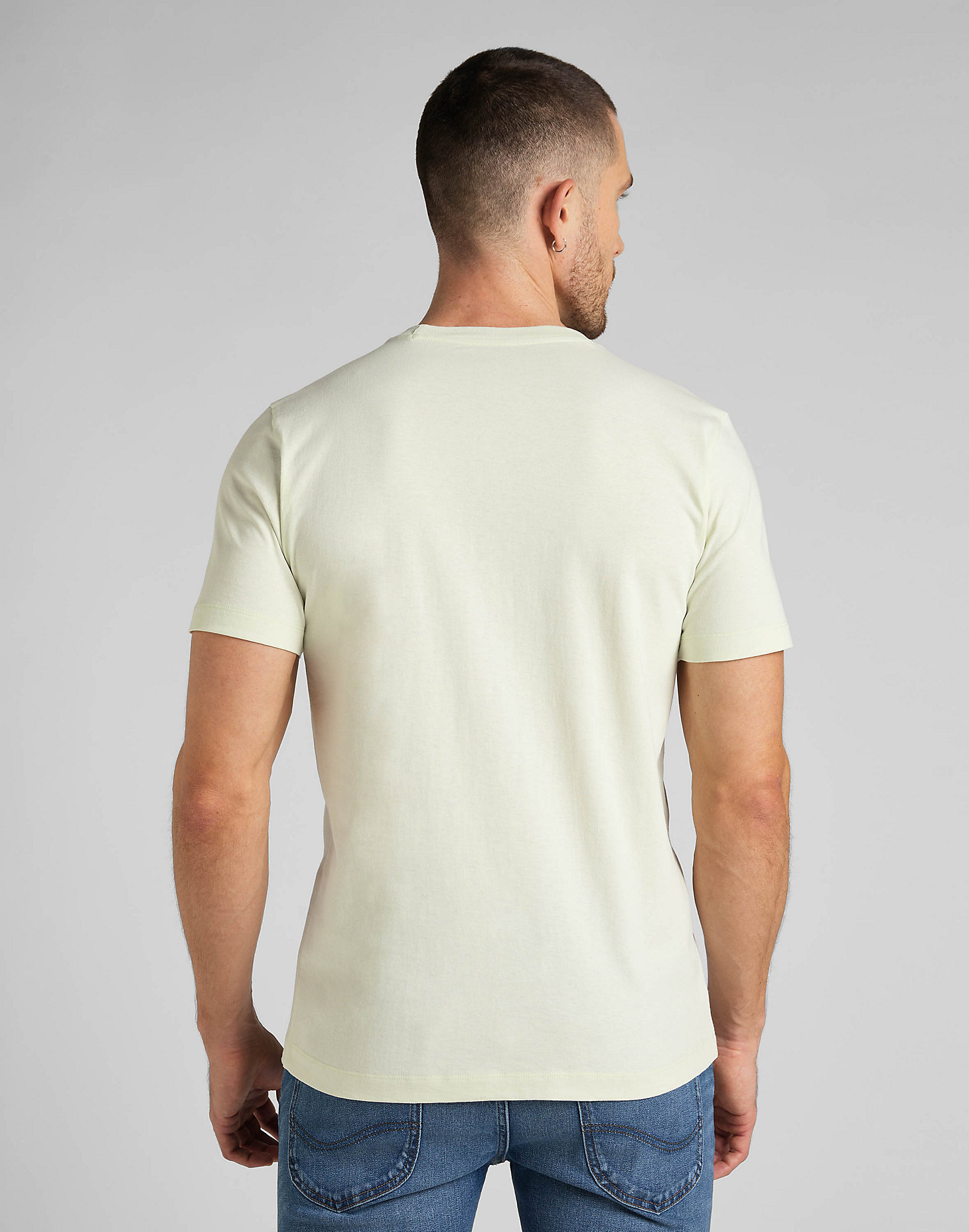 Short Sleeve Painter Tee in Canary Green alternative view 1