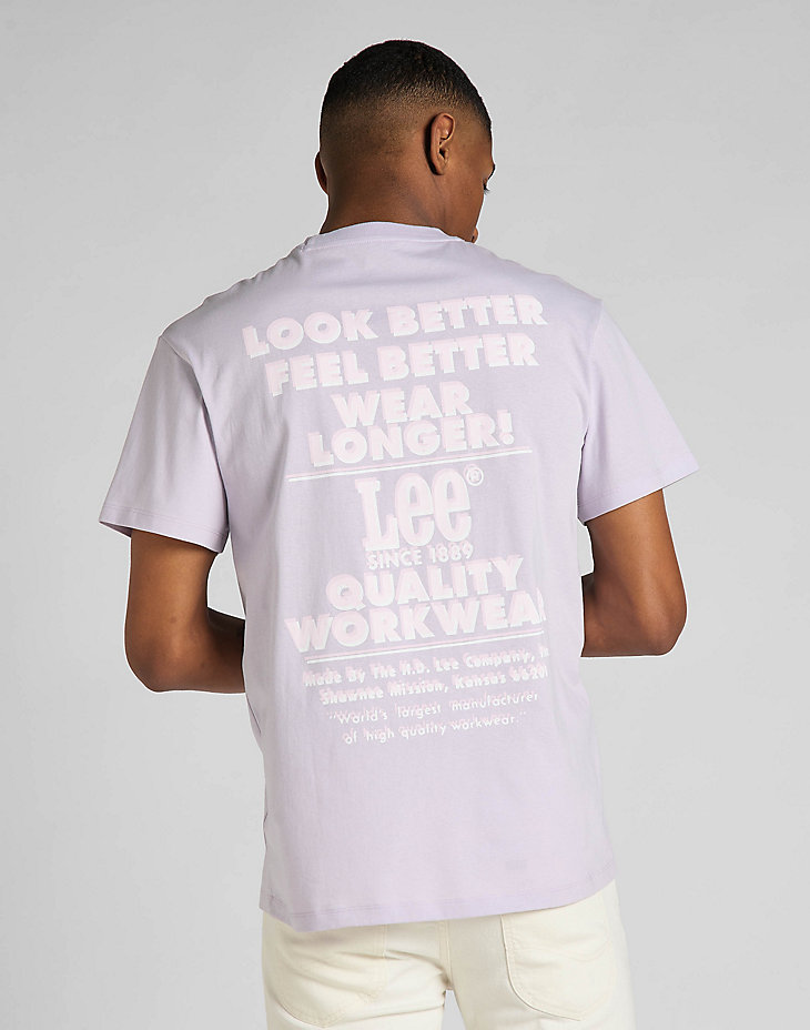 Short Sleeve Painter Ad Tee in Misty Lilac alternative view