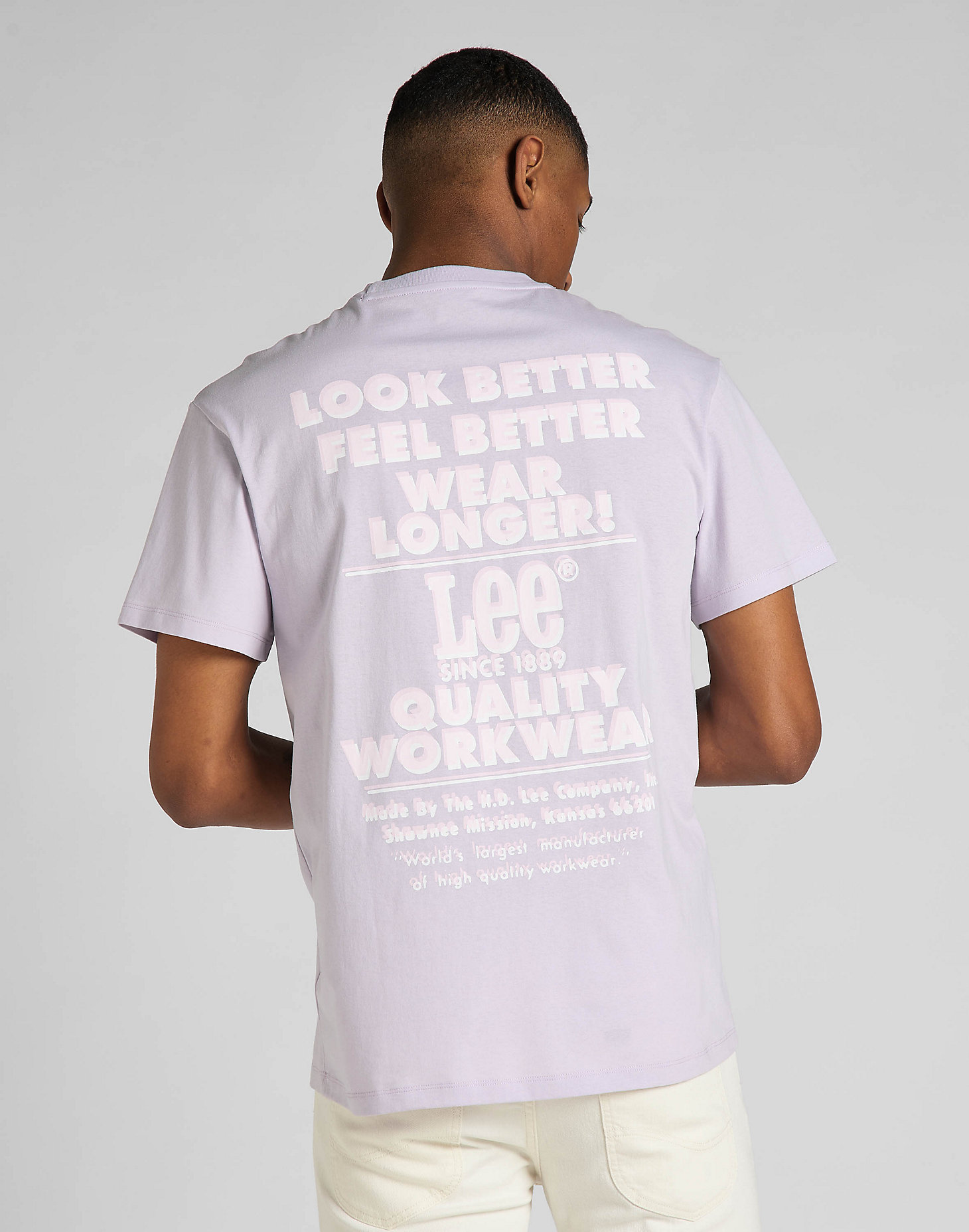 Short Sleeve Painter Ad Tee in Misty Lilac alternative view 1