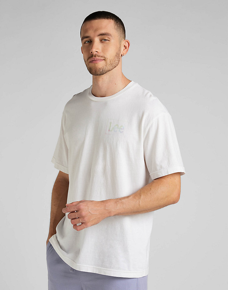 Logo Loose Tee in Bright White main view