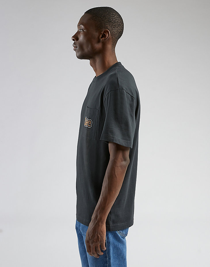 Short Sleeve Loose Tee in Washed Black alternative view 3