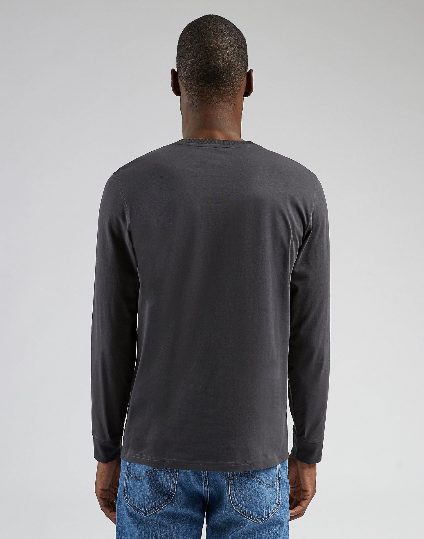 Long Sleeve Logo Tee in Washed Black alternative view 1
