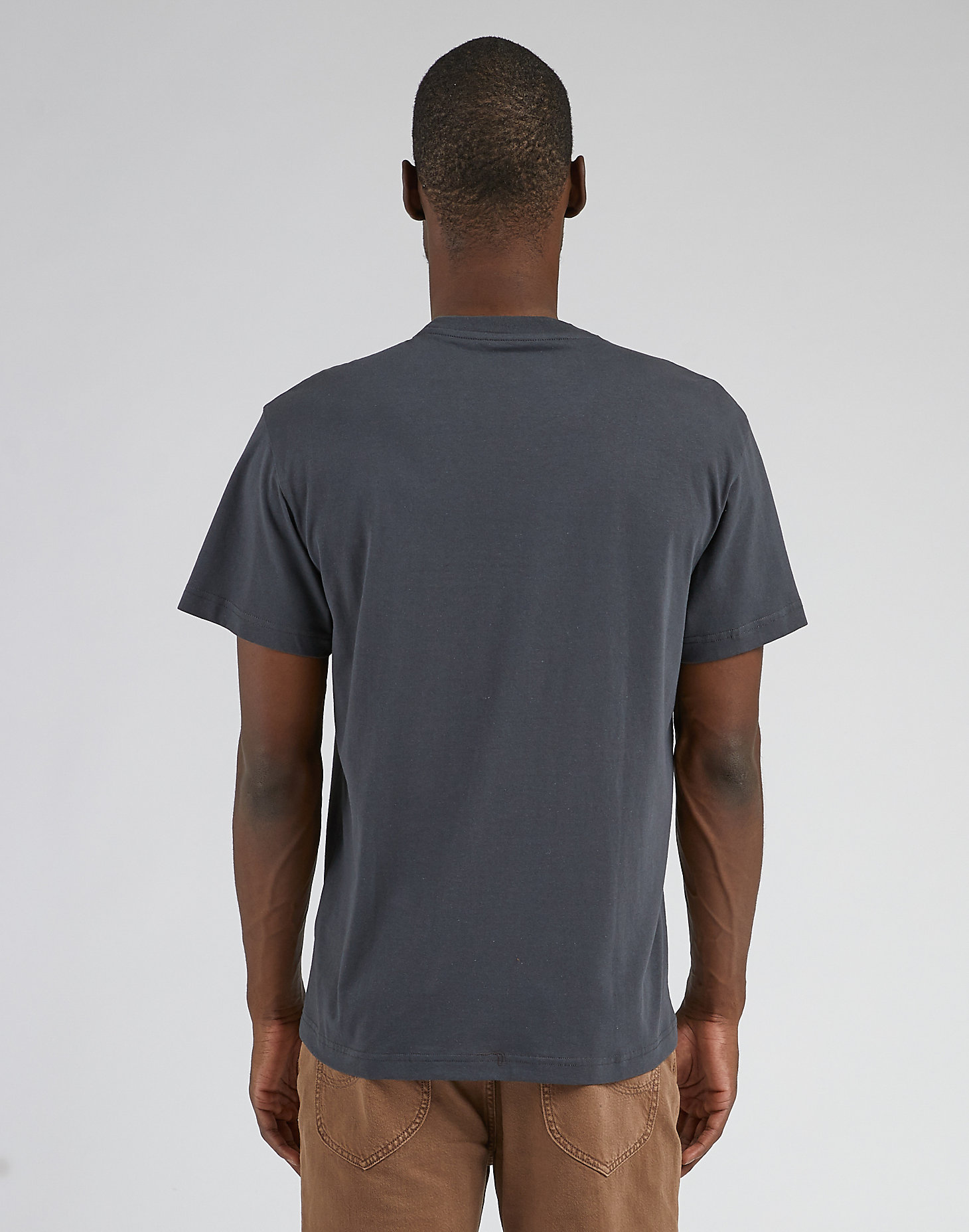 Short Sleeve Applique Tee in Washed Black alternative view 1