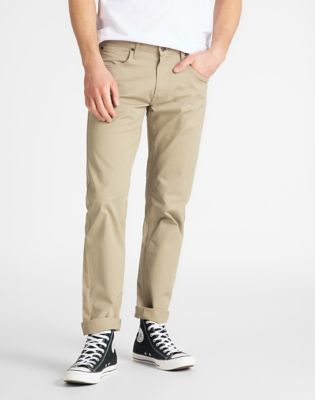 riders by lee mid rise straight leg khaki pants