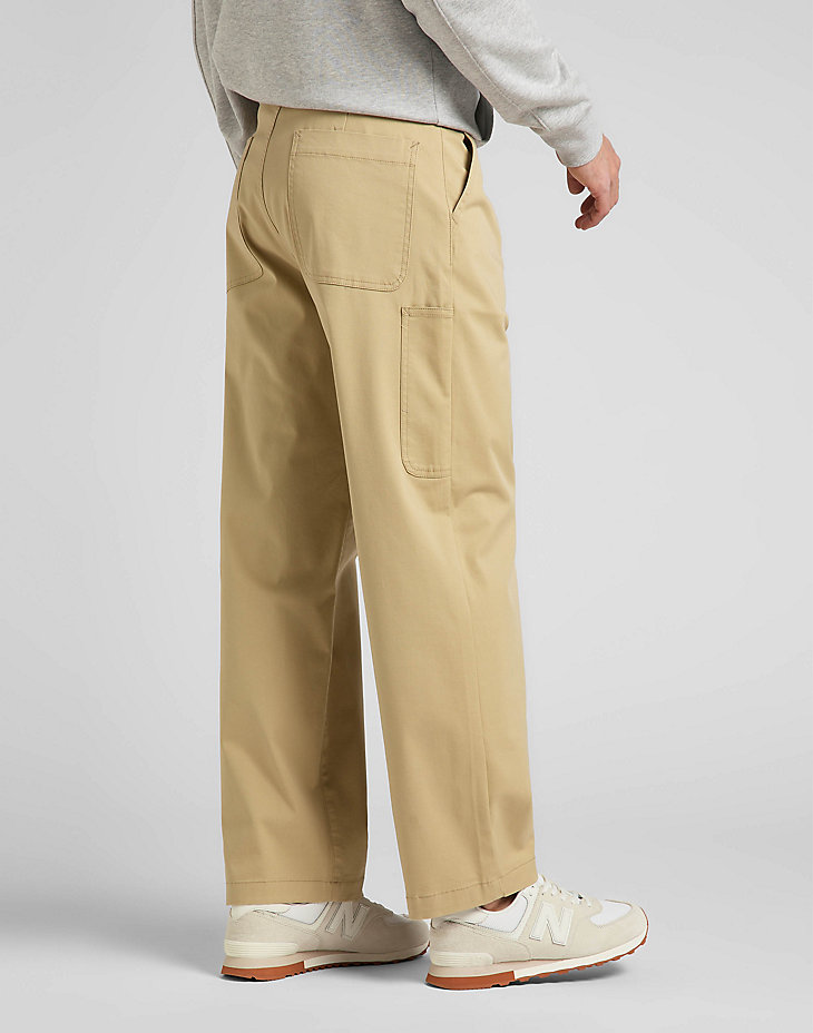 Loose Pleated Chino in Sand alternative view 3