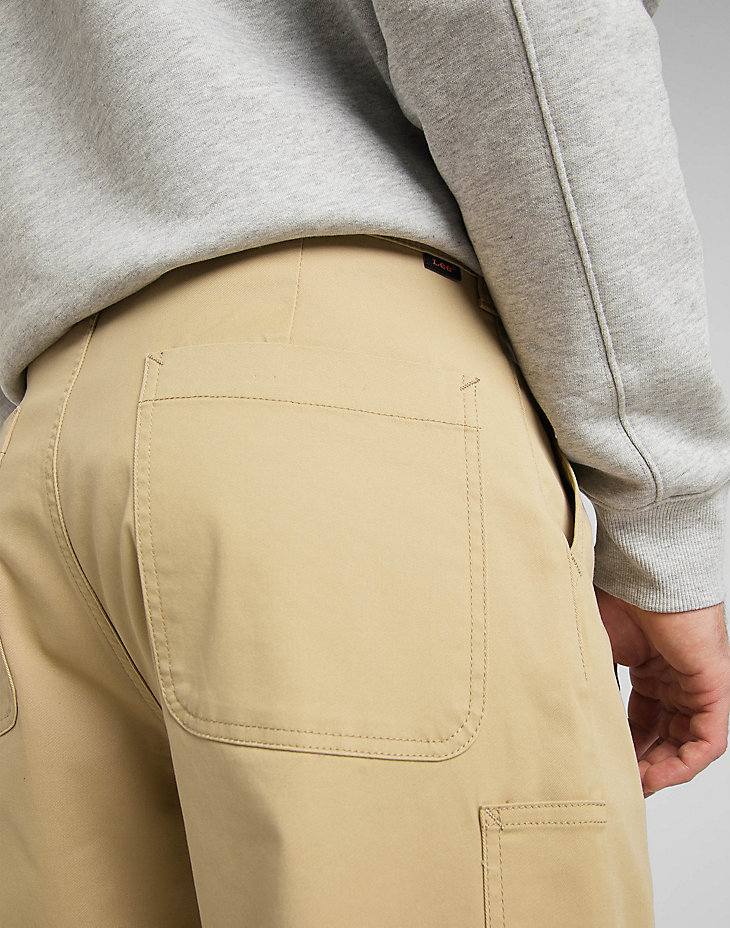 Loose Pleated Chino in Sand alternative view 4