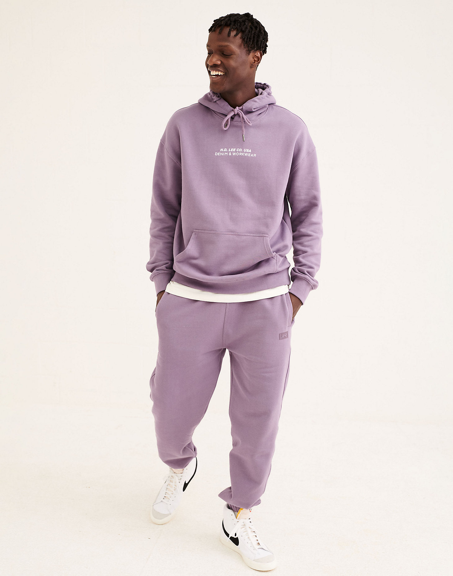 Sweat Pant in Washed Purple main view