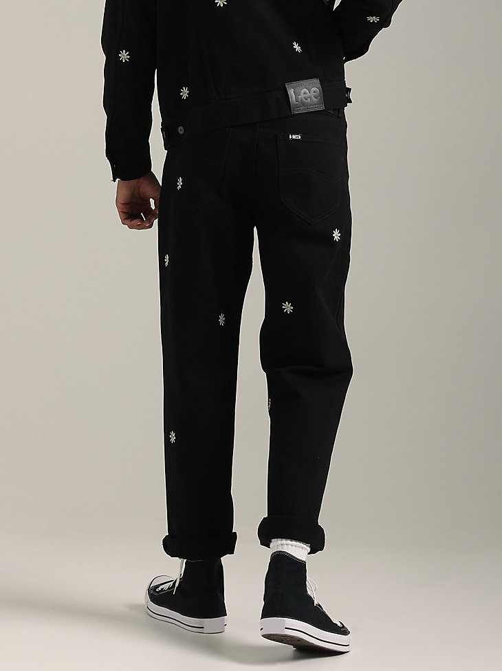 Lee® x The Hundreds® Flower Embroidered Relaxed Fit Jean in Black main view