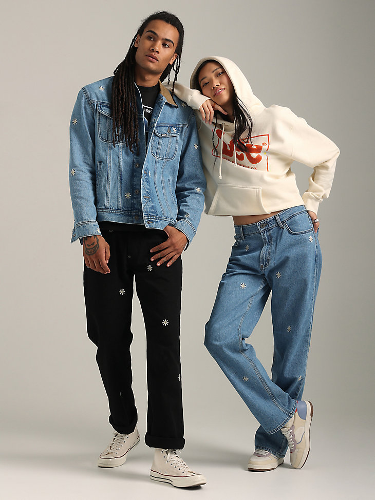 Lee® x The Hundreds® Flower Embroidered Relaxed Fit Jean in Light alternative view