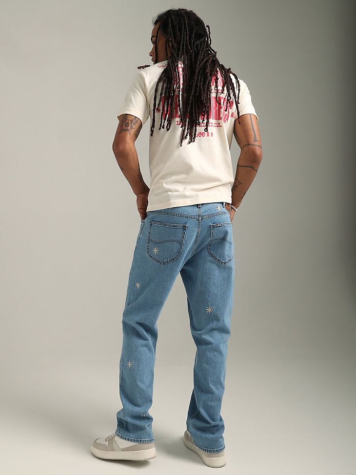 Lee® x The Hundreds® Flower Embroidered Relaxed Fit Jean in Light alternative view 2