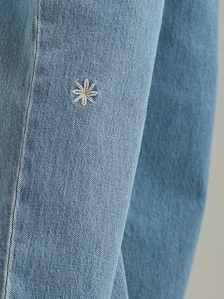 Lee® x The Hundreds® Flower Embroidered Relaxed Fit Jean in Light alternative view 6