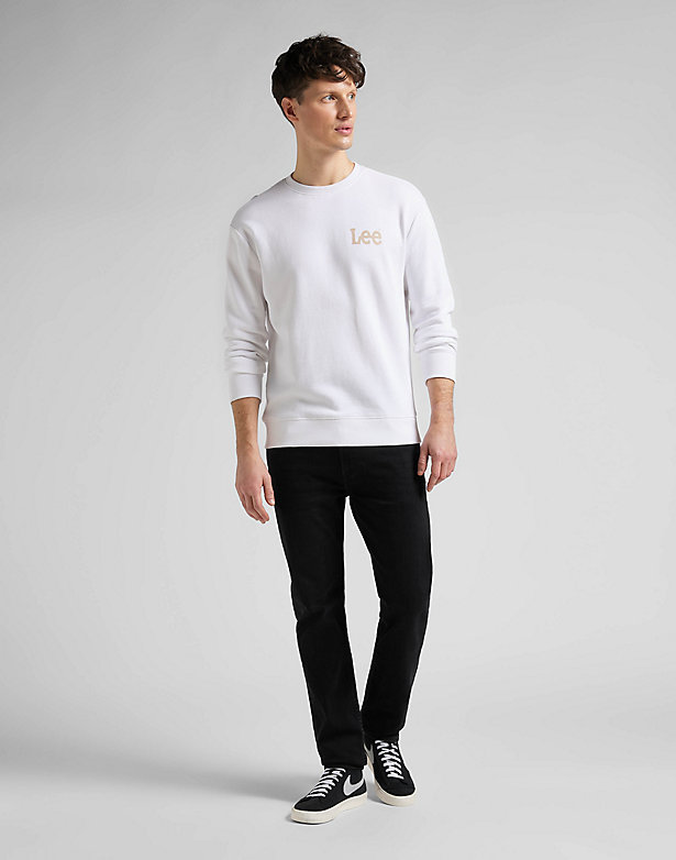 Wobbly Lee Sweatshirt in Bright White