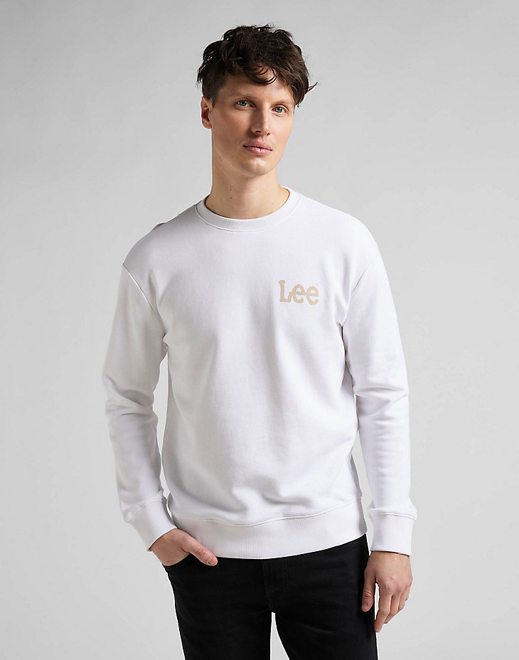 Wobbly Lee Sweatshirt in Bright White alternative view 2
