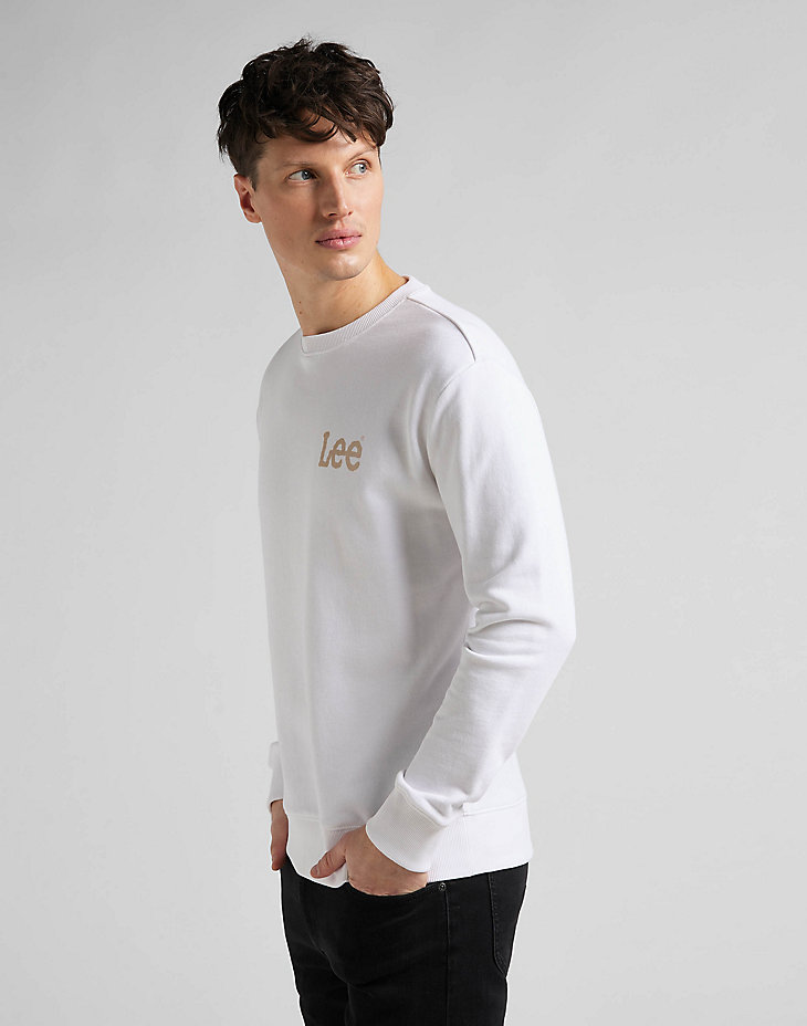 Wobbly Lee Sweatshirt in Bright White alternative view 3