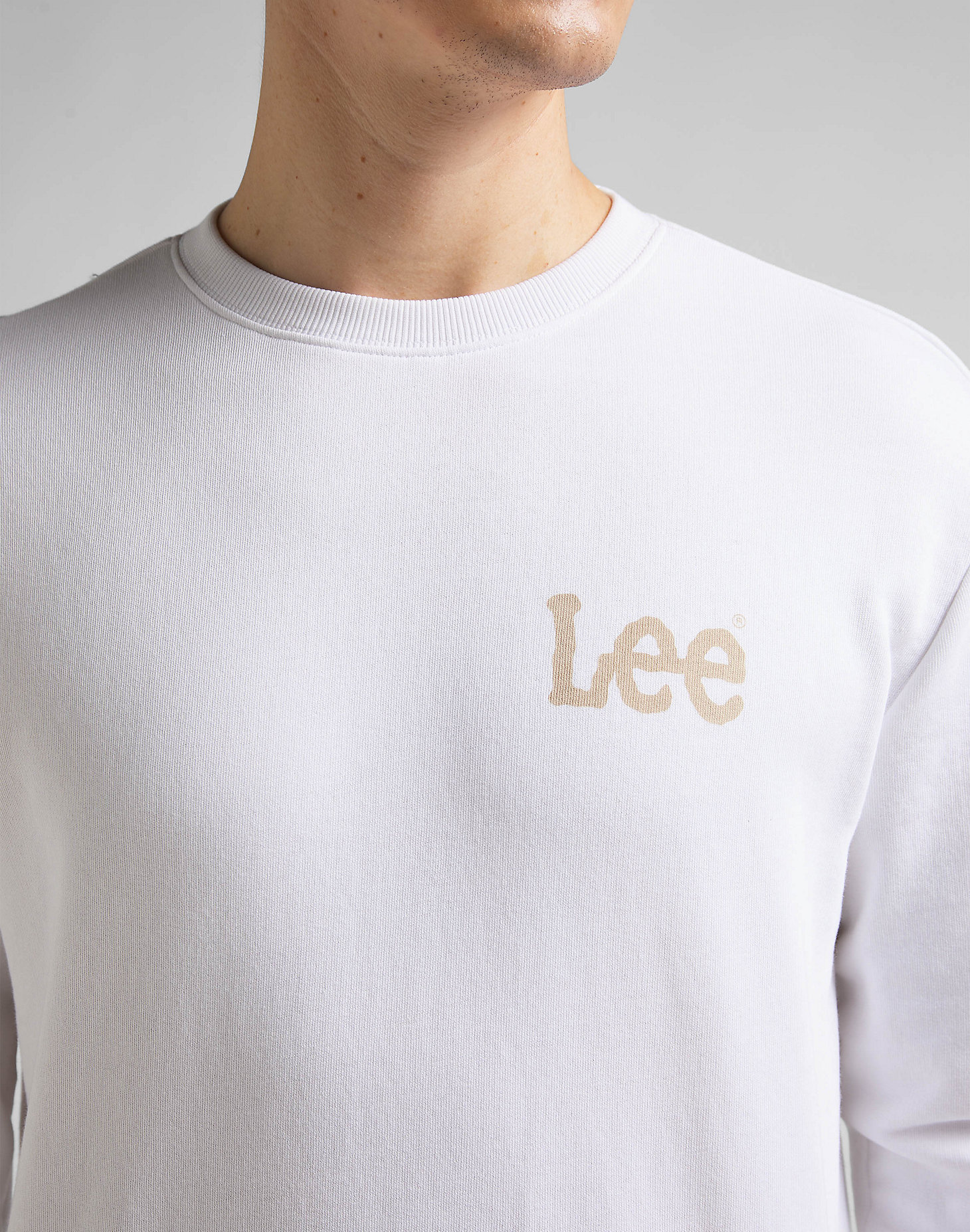Wobbly Lee Sweatshirt in Bright White alternative view 4