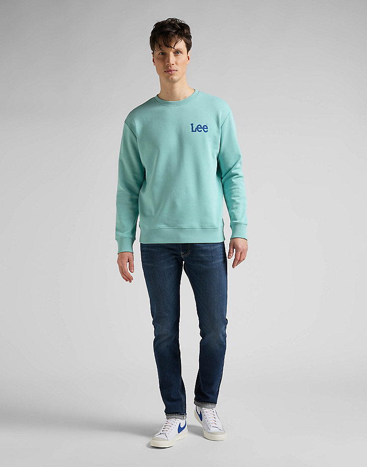 Wobbly Lee Sweatshirt in Mint Blue alternative view 2