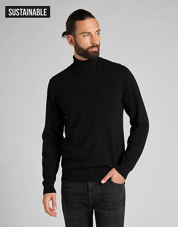 High Neck Knit in Black