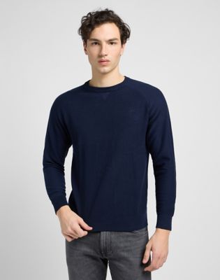 Raglan Crew Knit in Sky Captain