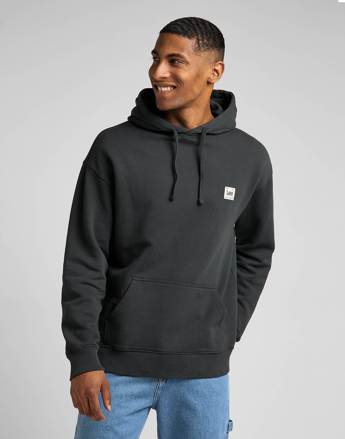 Core Loose Hoodie in Washed Black main view