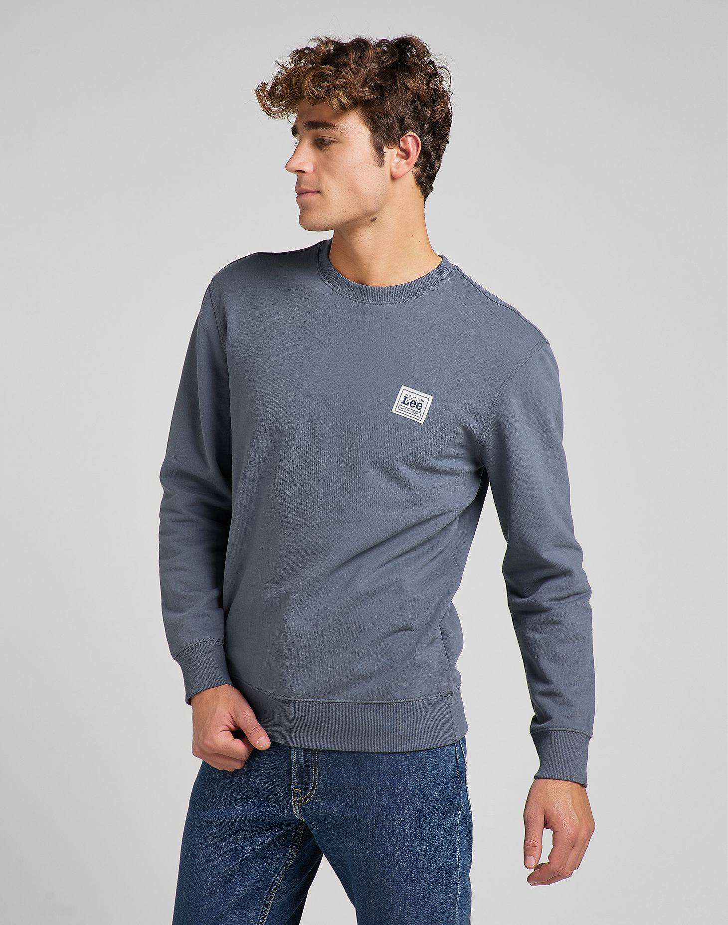 Branded Crew Sws in Washed Grey alternative view 3