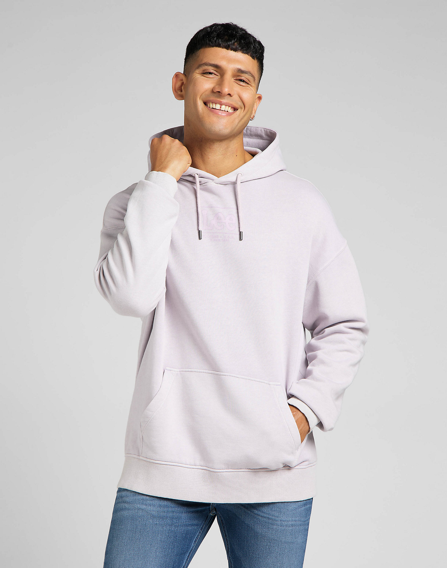 Logo Loose Hoodie in Misty Lilac main view