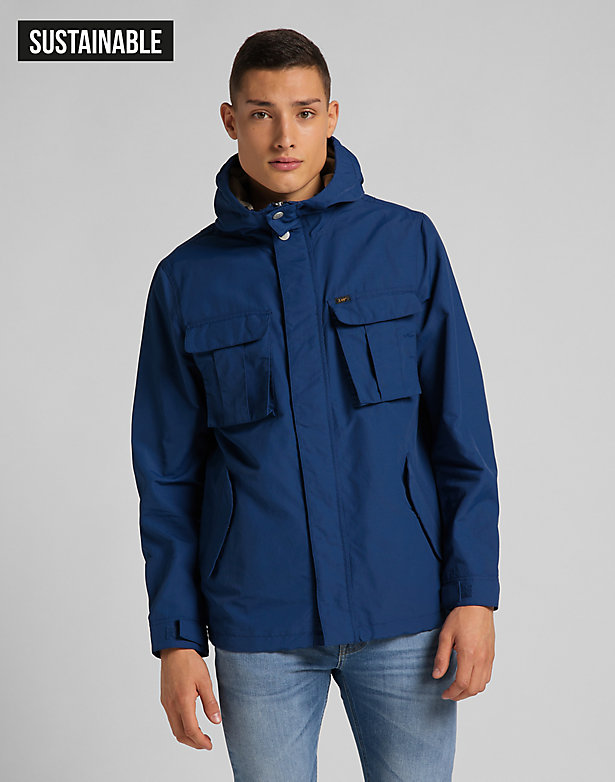 Fisherman Anorak in Washed Blue