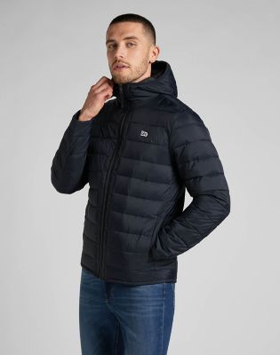 Black lightweight puffer jacket on sale