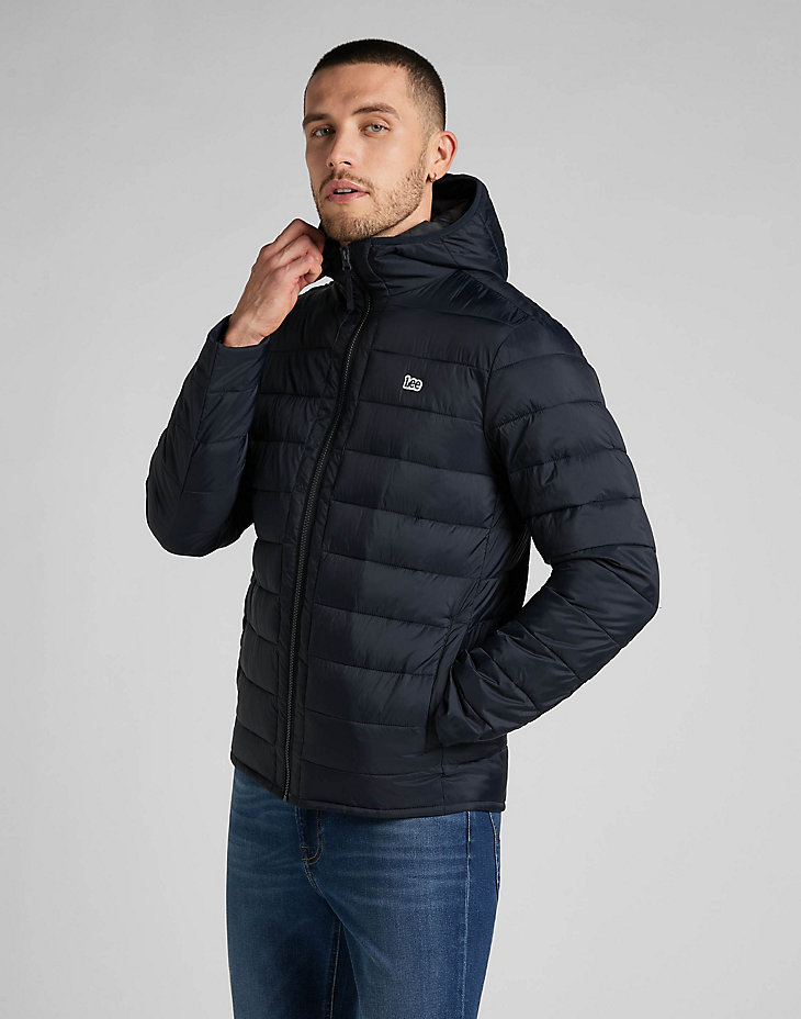 Light Puffer Jacket in Black main view