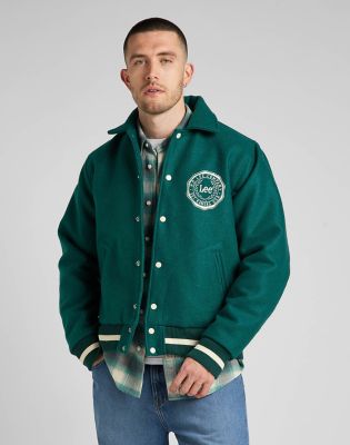 Varsity Jacket in Esmeralda