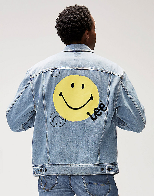 Men's Lee® X Smiley® Denim Jacket in Mid Light Shade