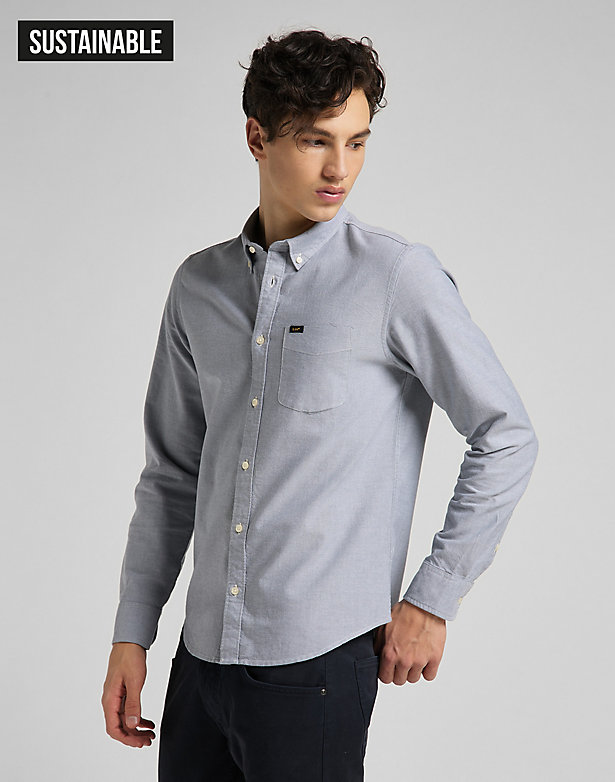 Button Down Shirt in Cloudburst Grey