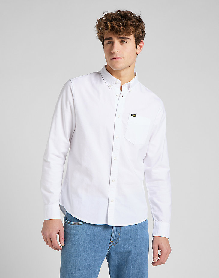 Button Down Shirt in Bright White main view