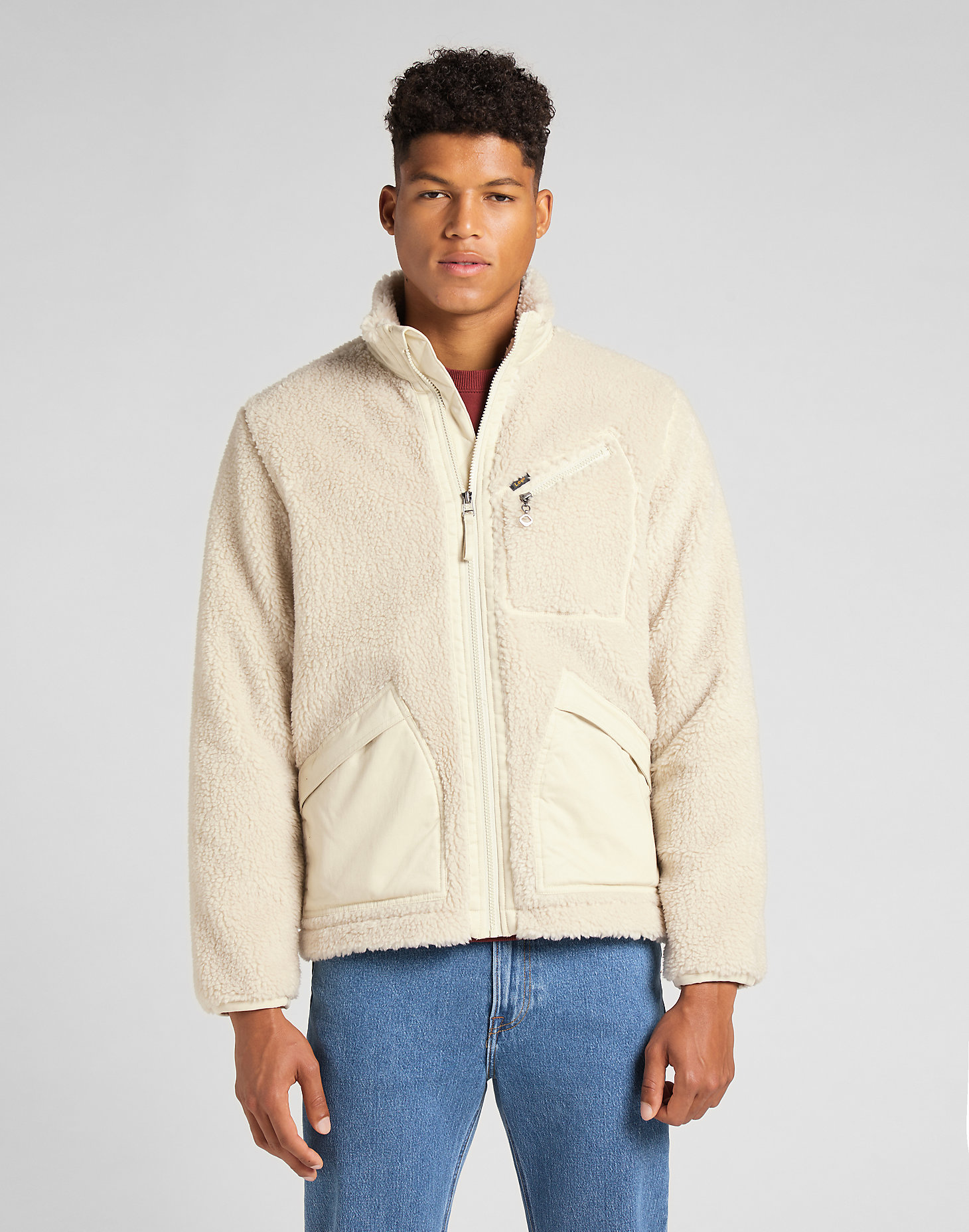 Full Sherpa Jacket in Papyrus alternative view 1