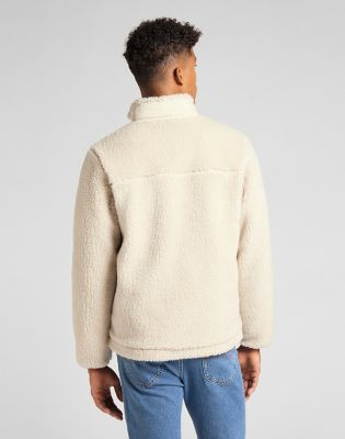 Mock neck sherpa jacket garage sale